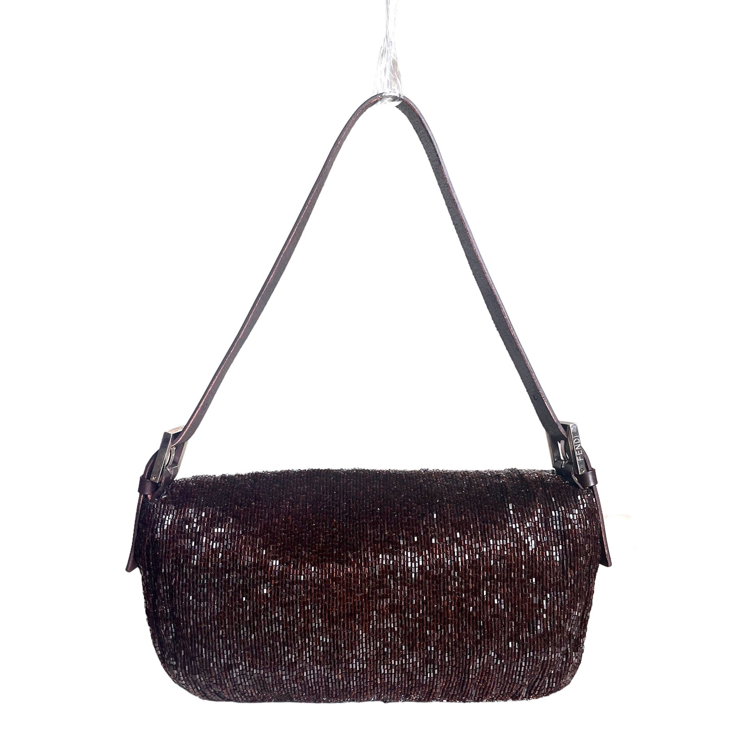 Fendi Baguette   Dark Chocolate Brown Glitter Beads
