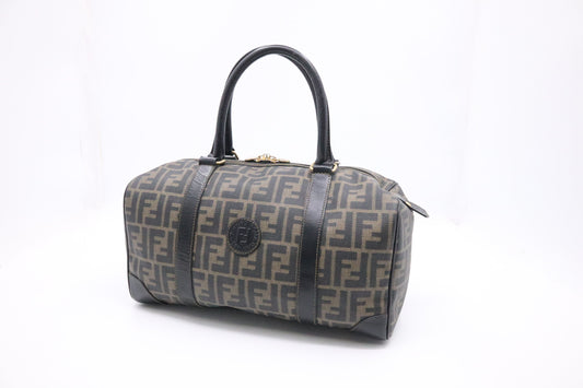 Fendi Boston Bag in Zucca Coated Canvas