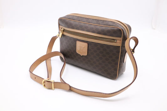 Celine Crossbody Bag in Brown Macadam Canvas