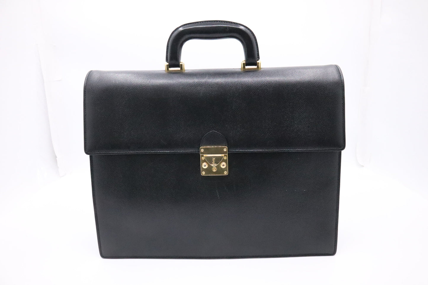 YSL Saint Laurent Briefcase in Black Leather