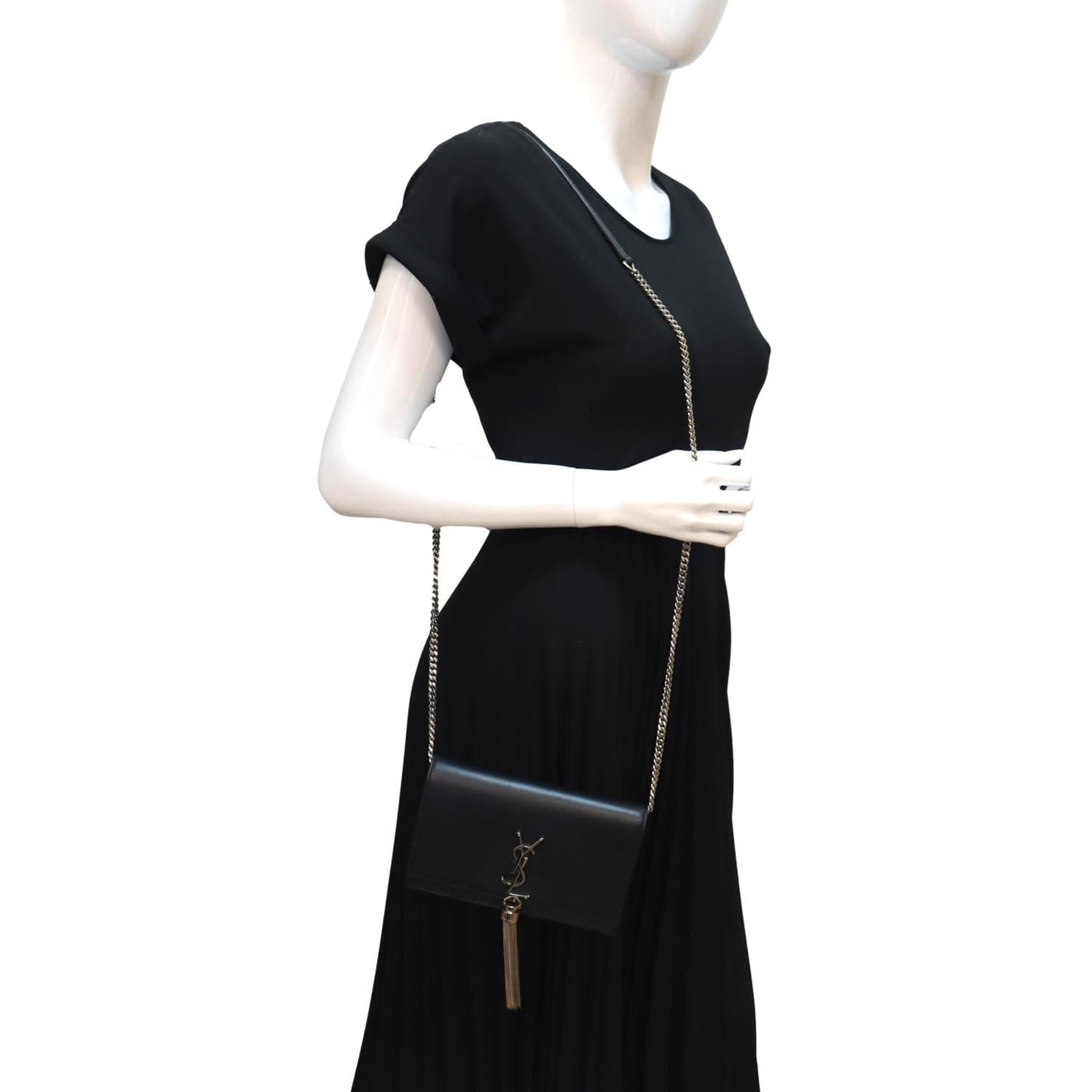 YVES SAINT LAURENT Kate Tassel Leather Crossbody Bag Black