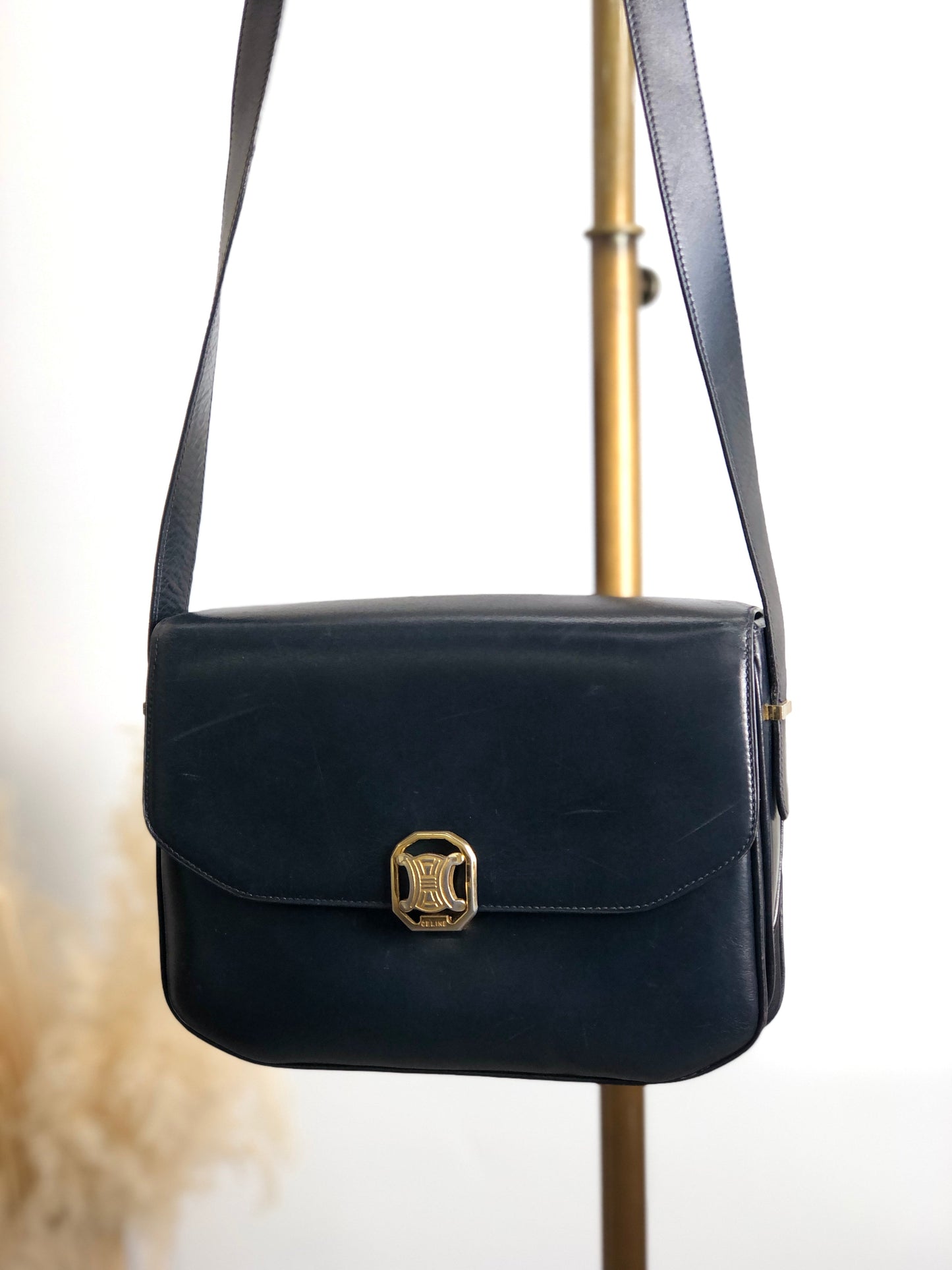 CELINE Triomphe Shoulder bag Dark Navy nfun5m