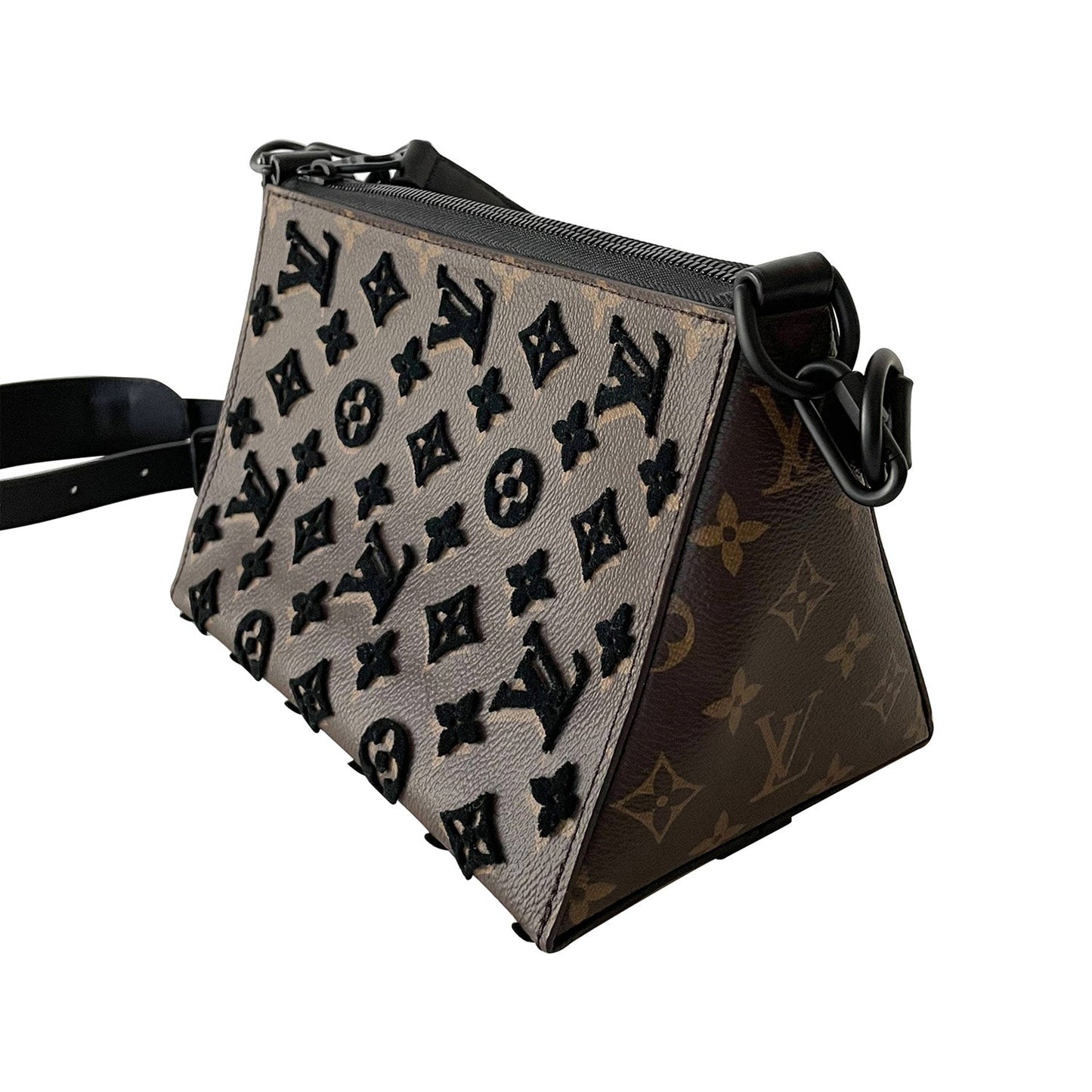 Louis Vuitton Monogram Tuffetage Triangle Messenger Handbag