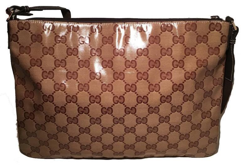 Gucci Leather Canvas Shoulder Bag Style 24