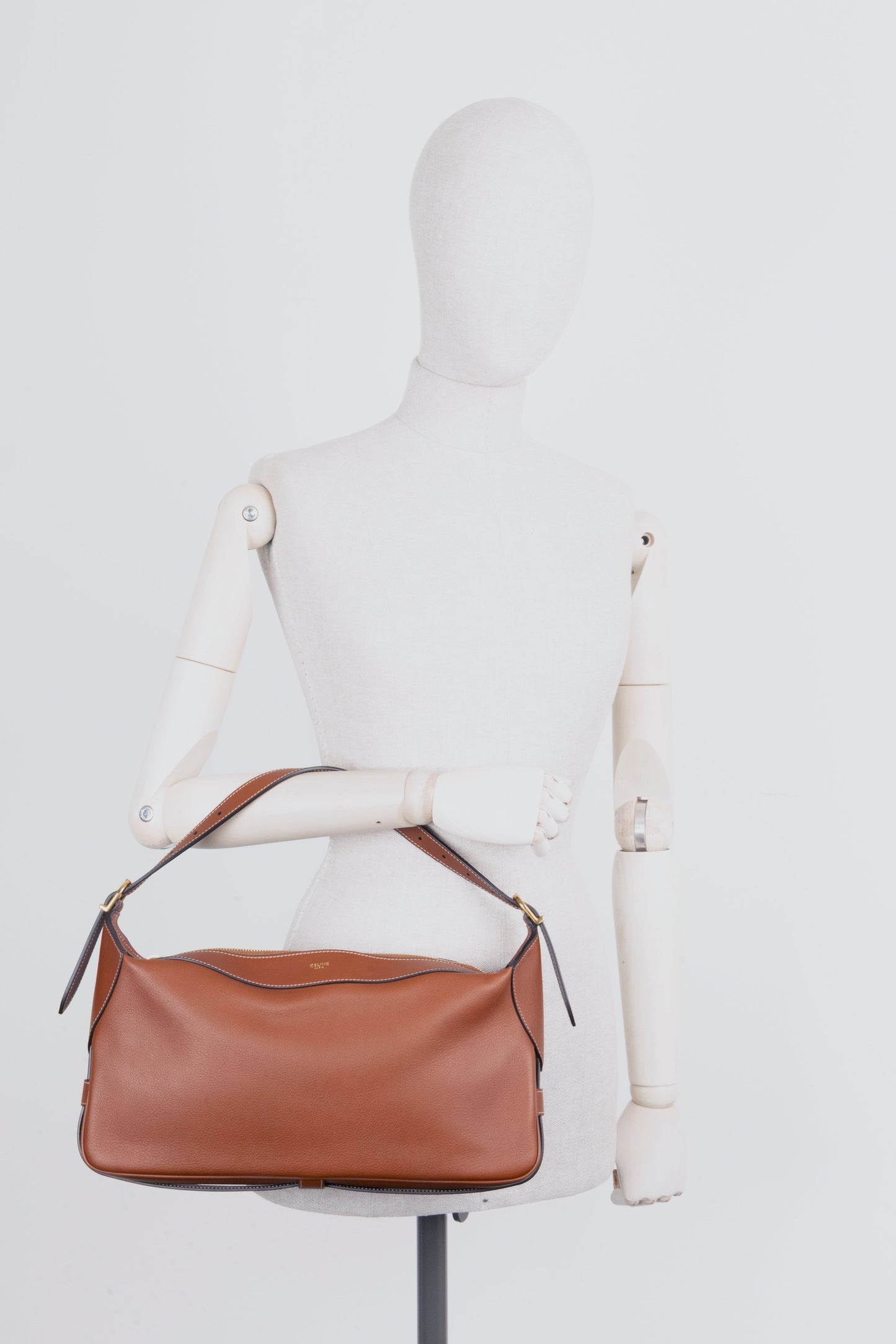 CELINE Medium Romy Bag Leather Brown