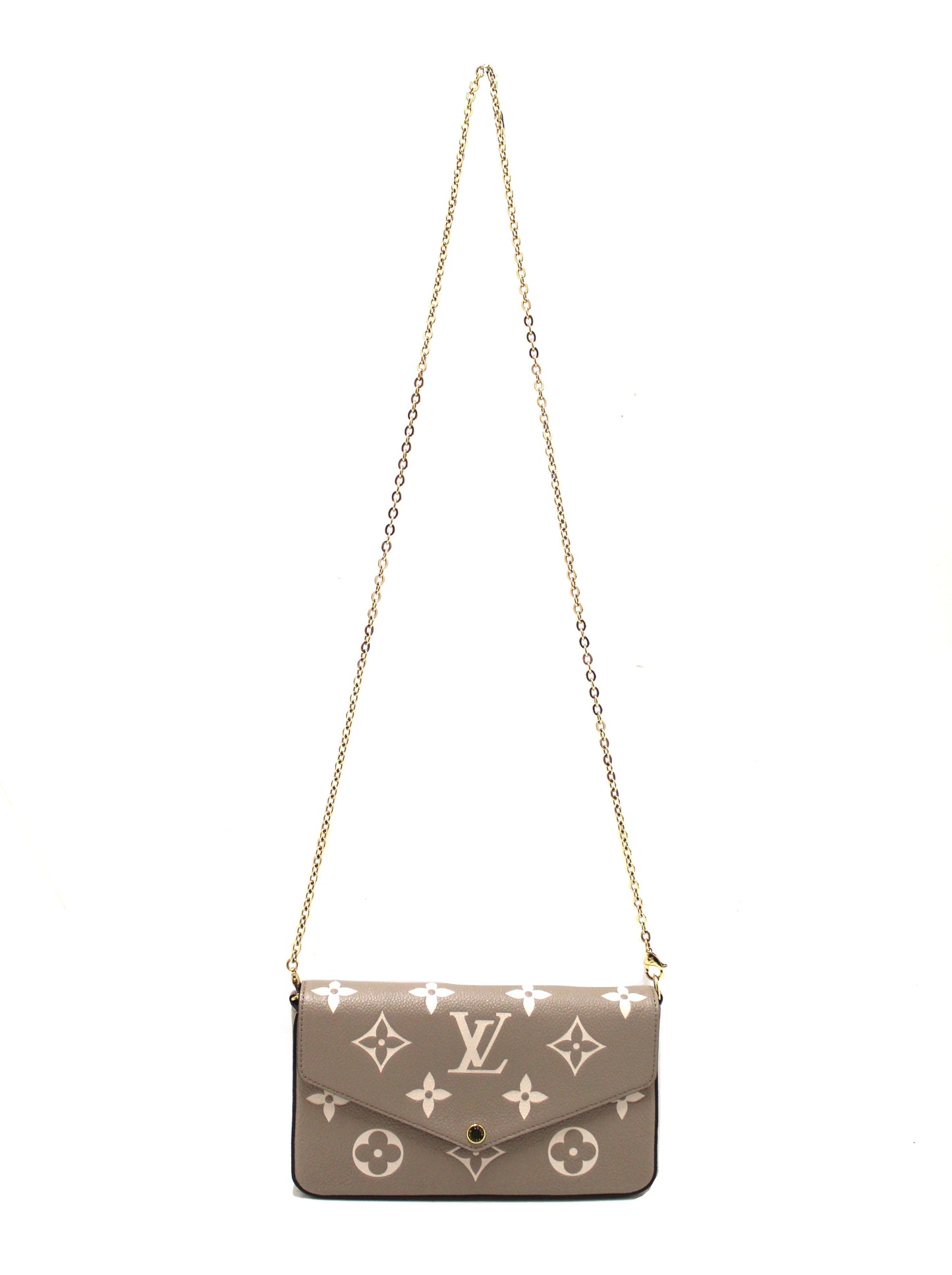 Louis Vuitton Cream/Dove Monogram Empreinte Felicie Pochette Bag