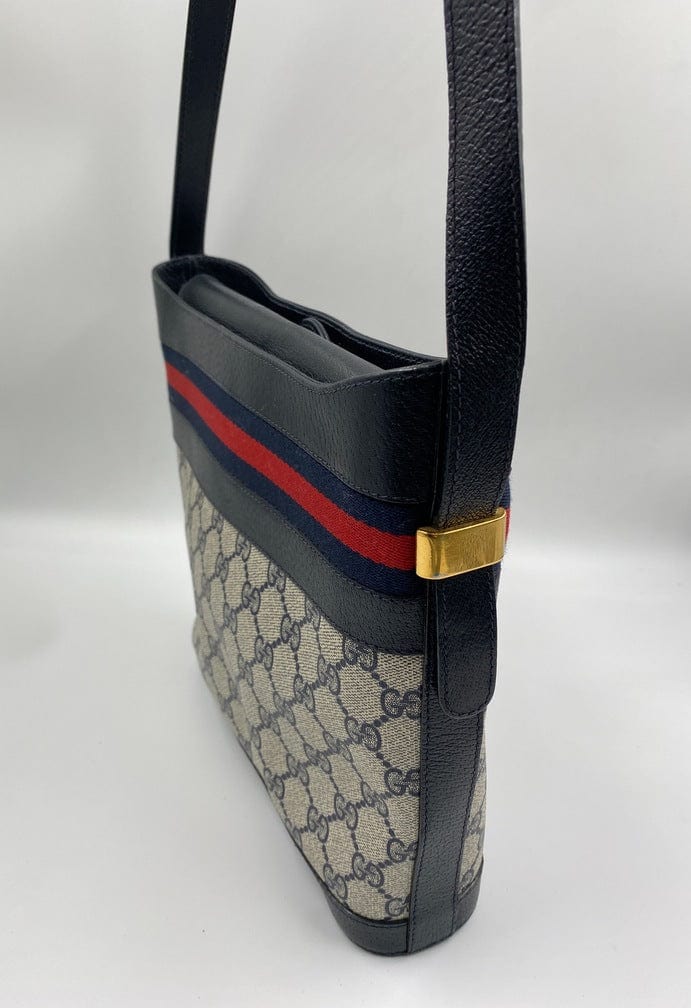 Gucci Leather Canvas Shoulder Bag Style 7