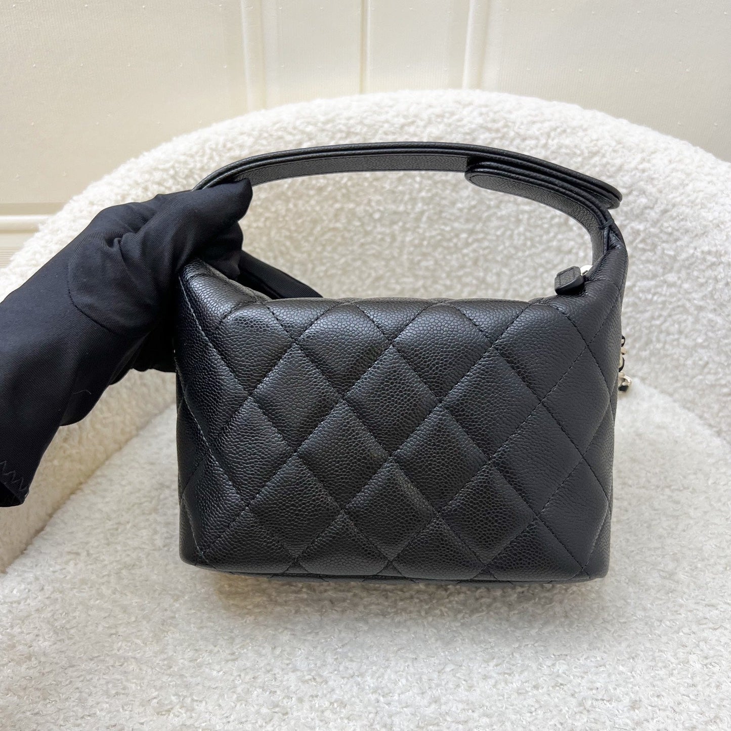 Chanel Classic Quilted Hobo Clutch on Chain in Black Caviar and LGHW (Model: AP4386) Shoulder Bag