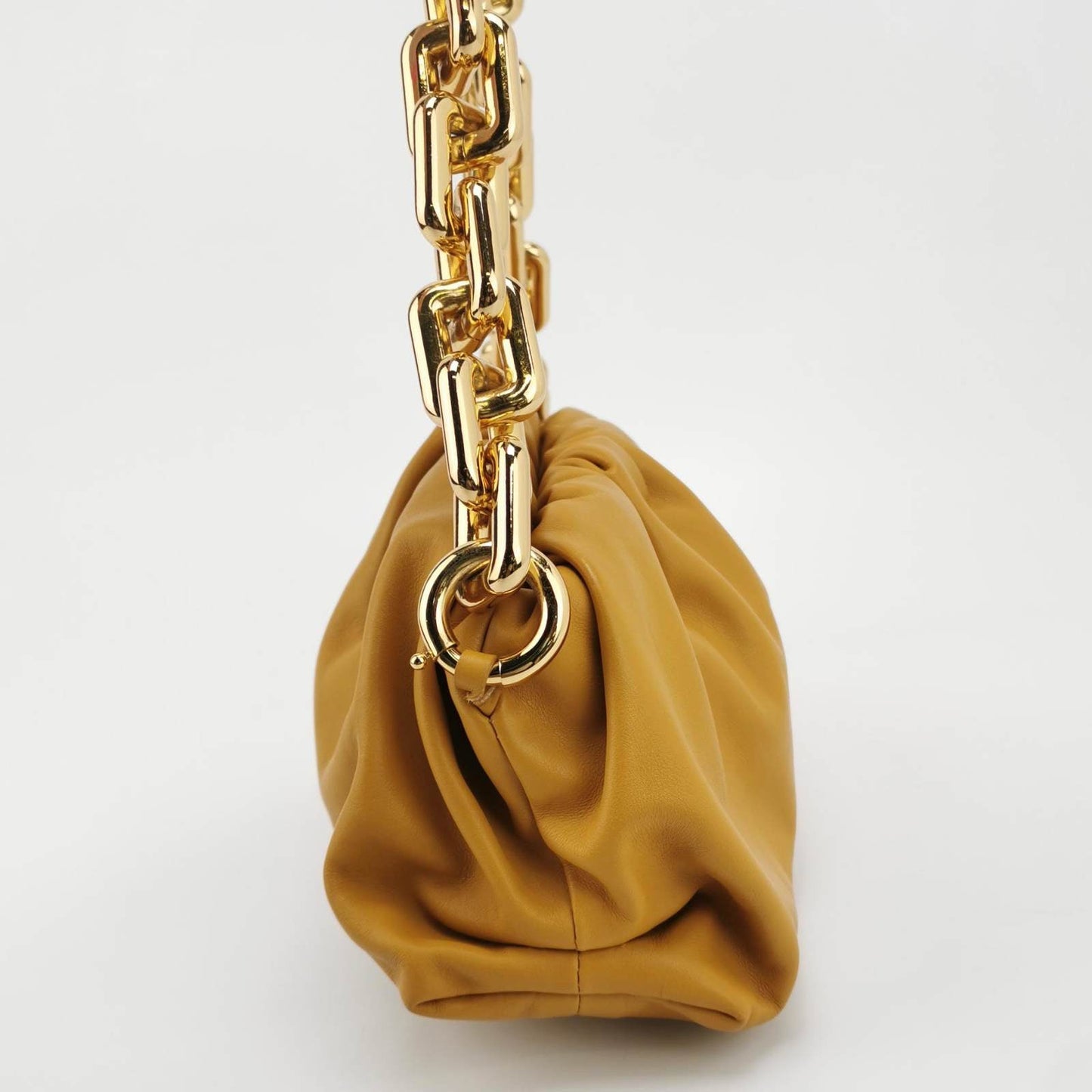 Bottega Veneta Chain Pouch Calfskin Leather Caramel Brown Large