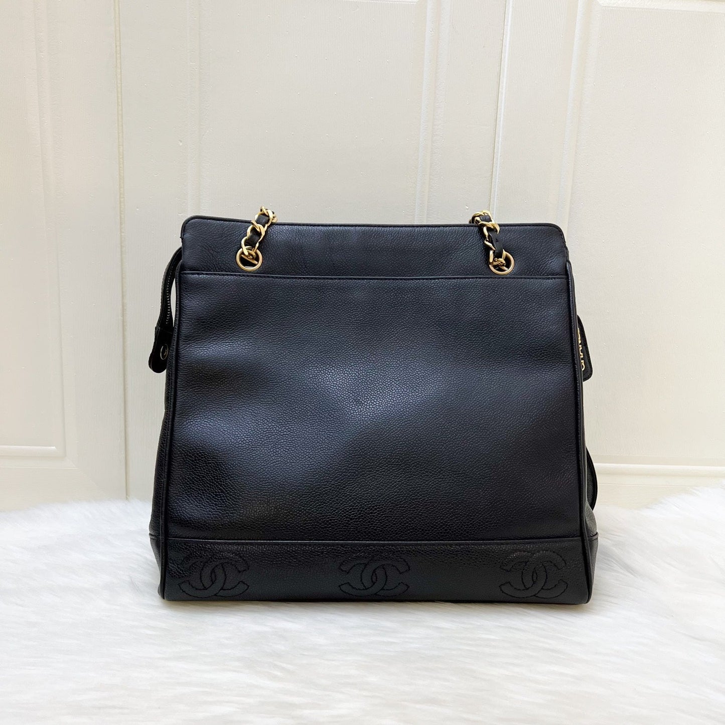 Chanel Triple CC Tote in Black Caviar and GHW