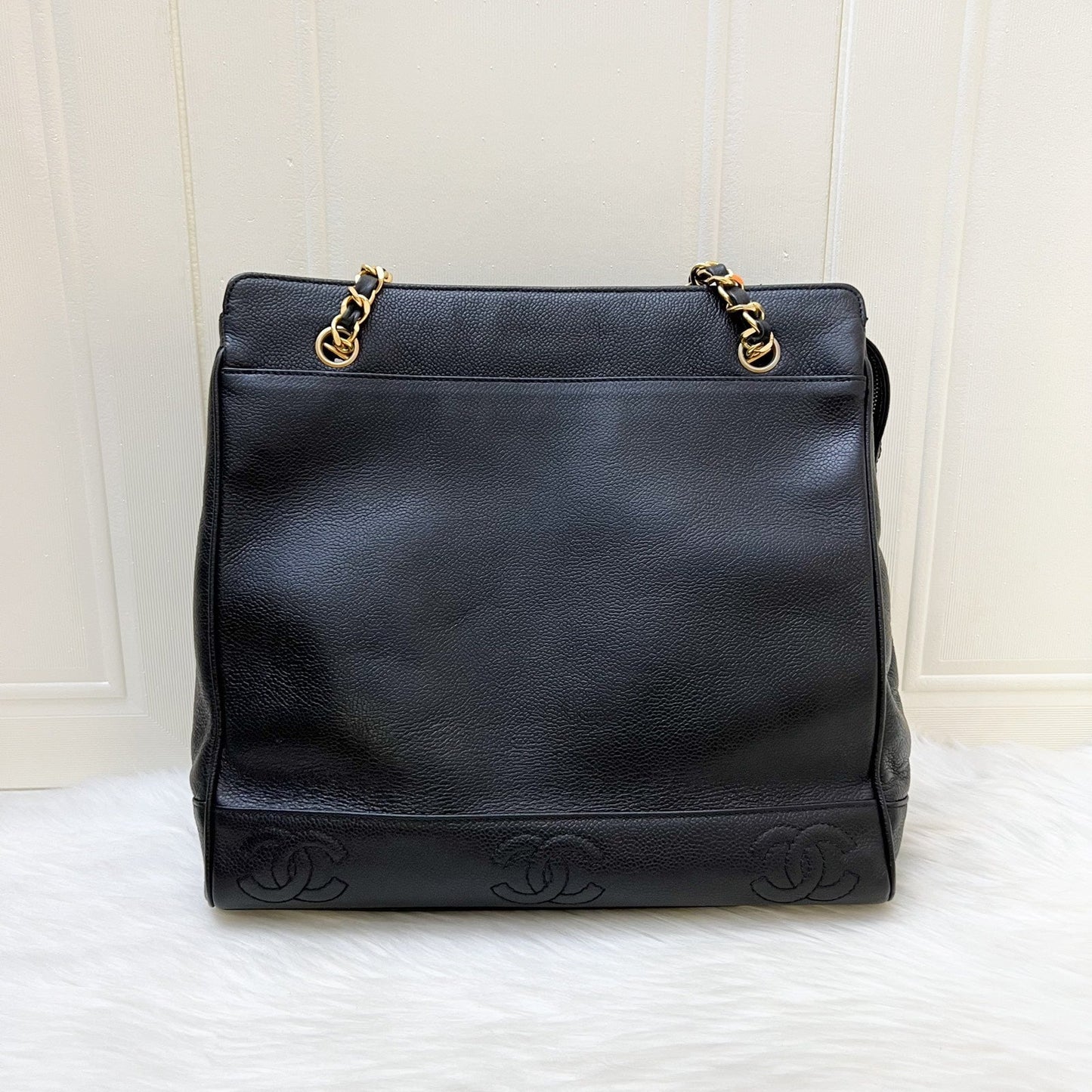 Chanel Triple CC Tote in Black Caviar and GHW