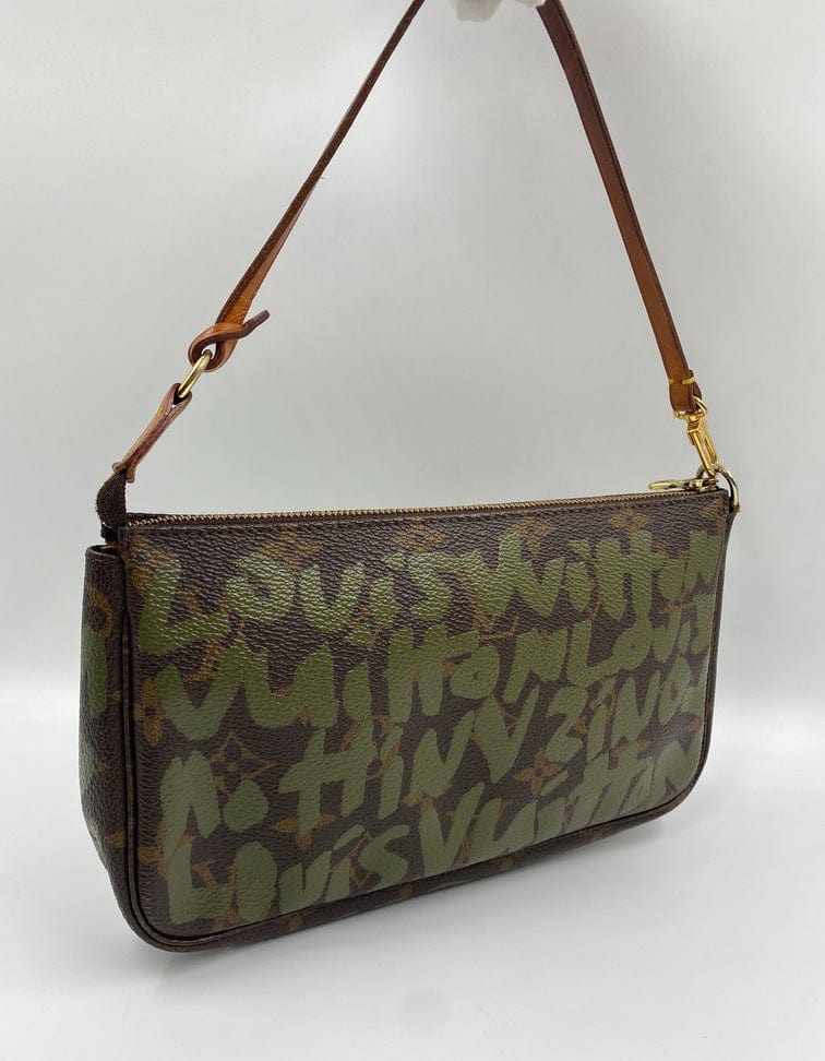 Louis Vuitton Monogram Stephen Spro Graffiti Pochette Clutch