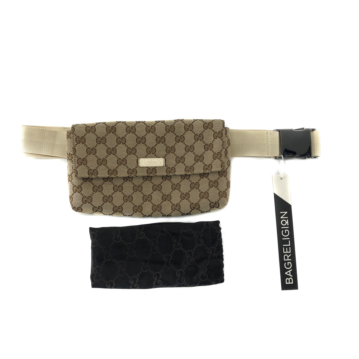 Gucci Monogram Leather Canvas Shoulder Bag