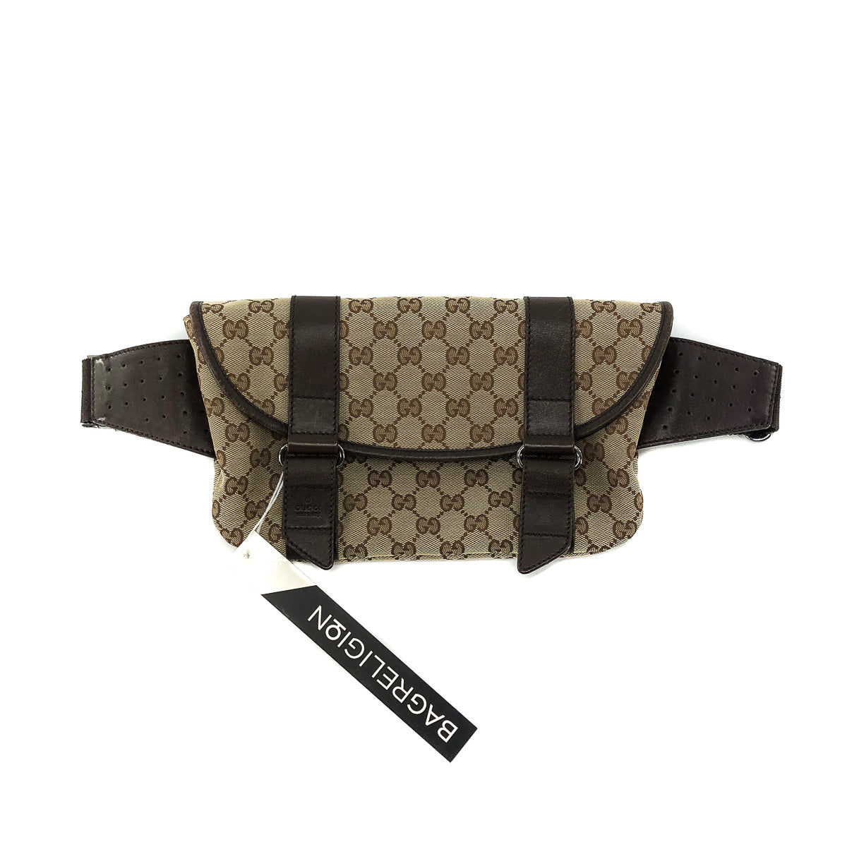 Gucci Monogram Leather Canvas Shoulder Bag