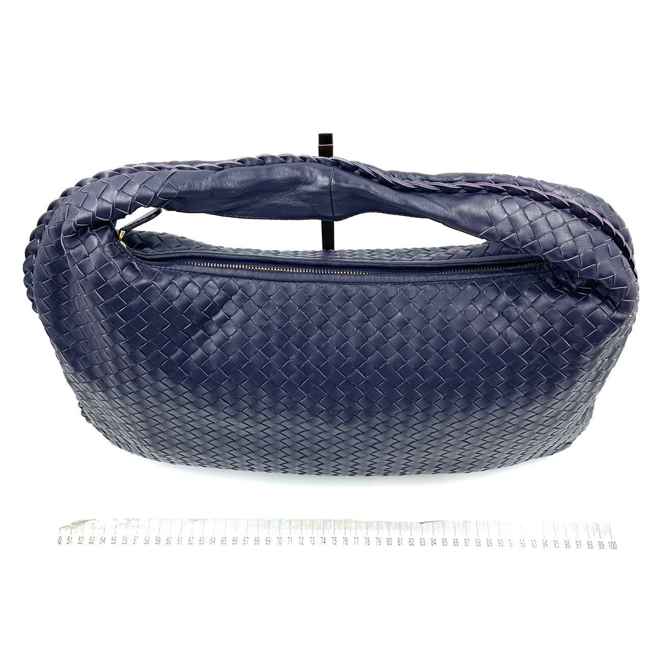 Bottega Veneta Hobo Bag Medium Navy Lambskin leather Mint