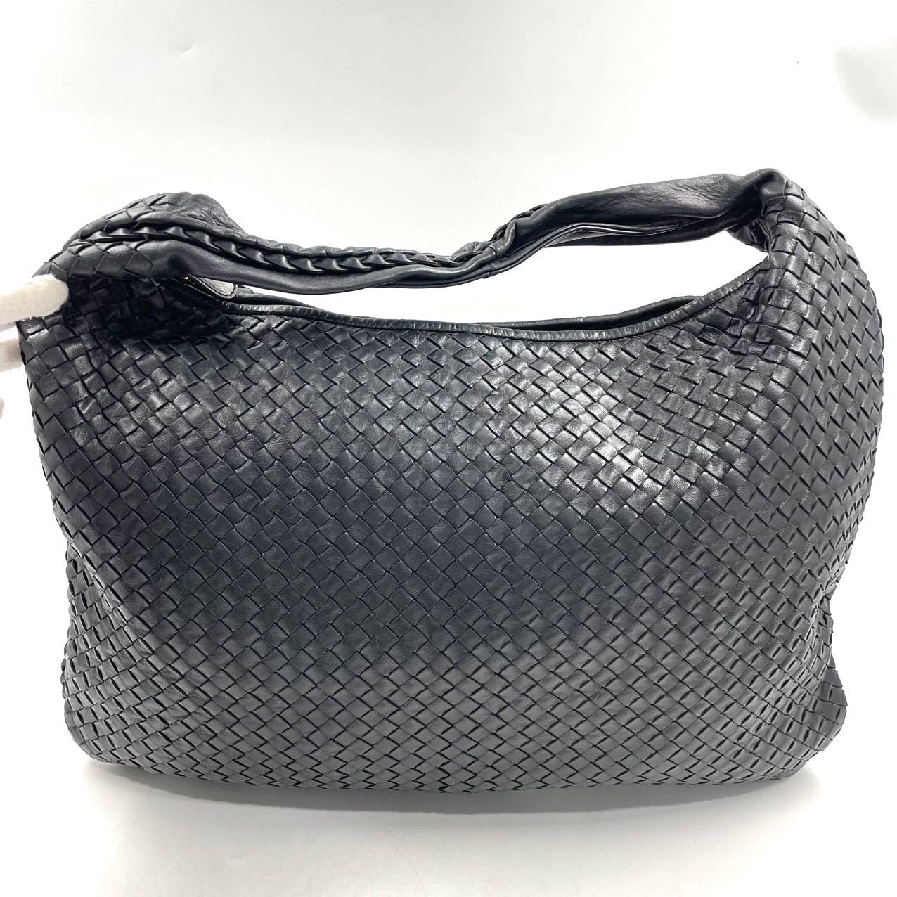 Bottega Veneta Intrecciato Hobo Bag Large Black Lambskin leather
