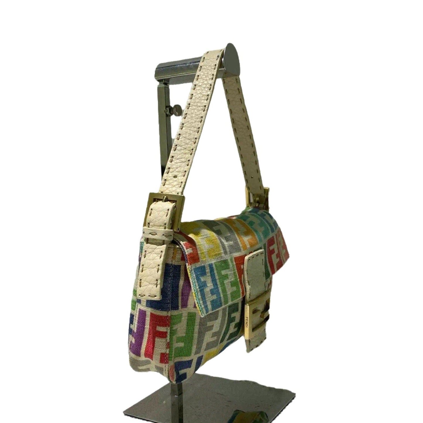 Fendi Baguette   Multicolor FF Zucca Canvas
