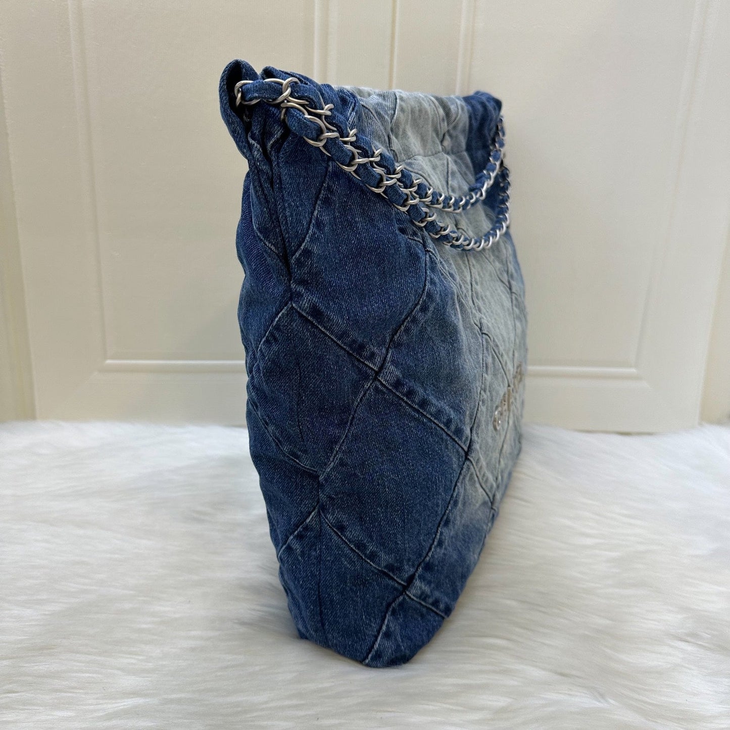 Chanel 22 Medium Hobo Bag in 23S Fabric and SHW (Model: AS3261)