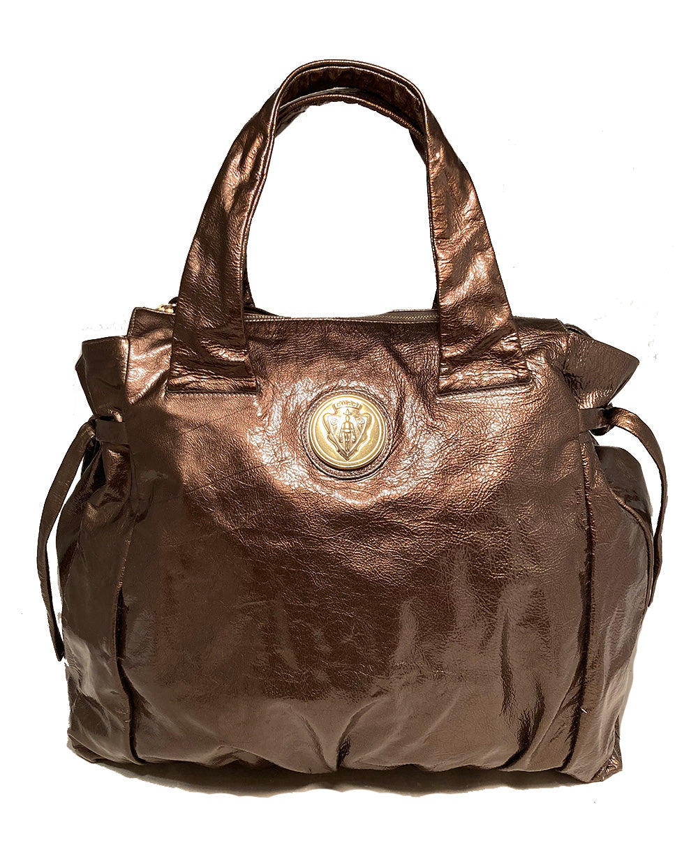 Gucci Leather Patent Leather Handbag
