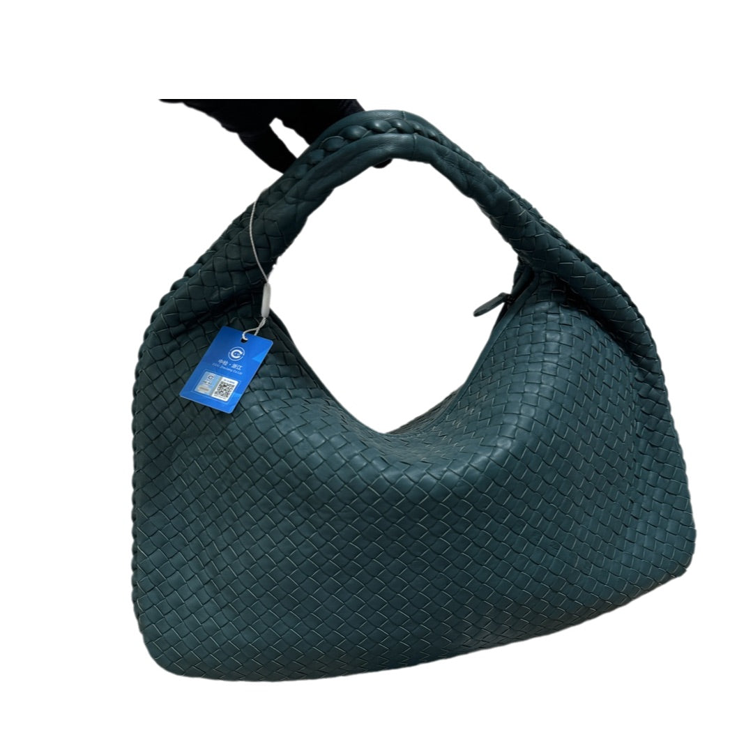 Bottega Veneta Hobo Bag Medium Lambskin leather Teal 45cm