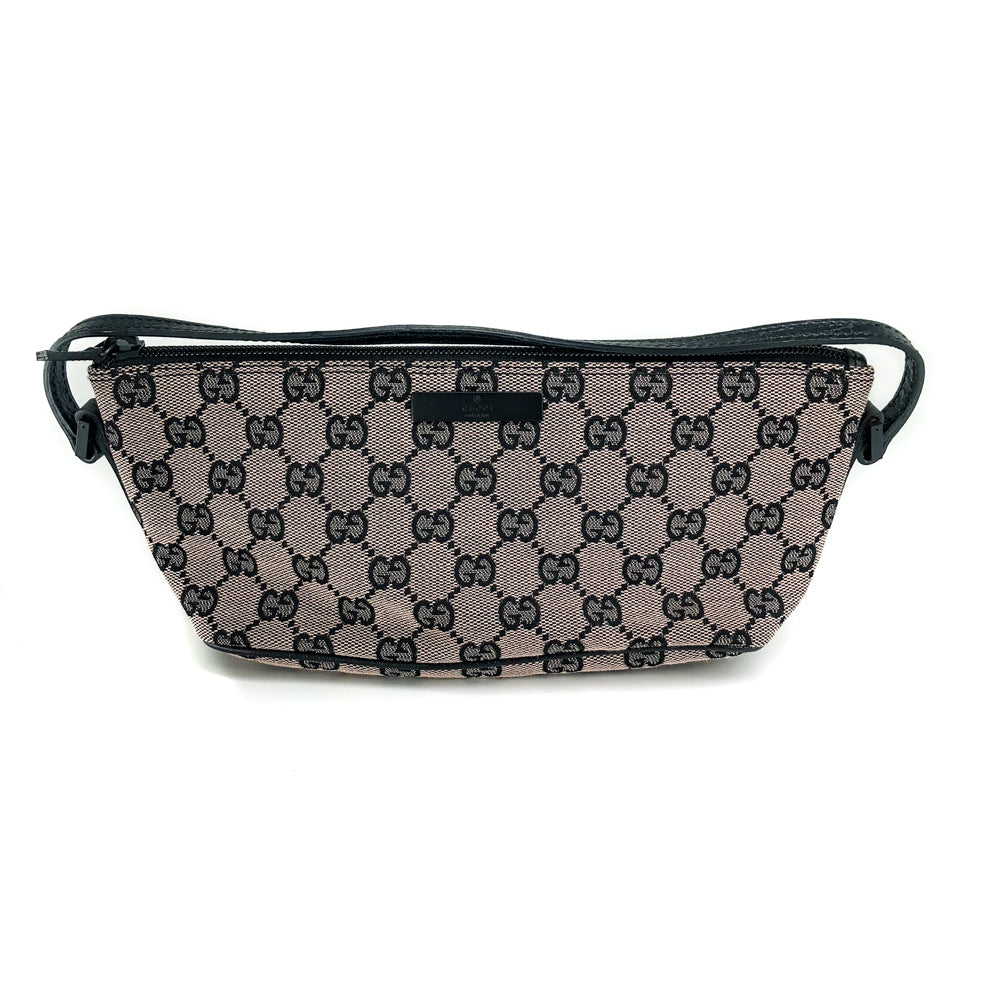 Gucci Monogram Leather Canvas Shoulder Bag