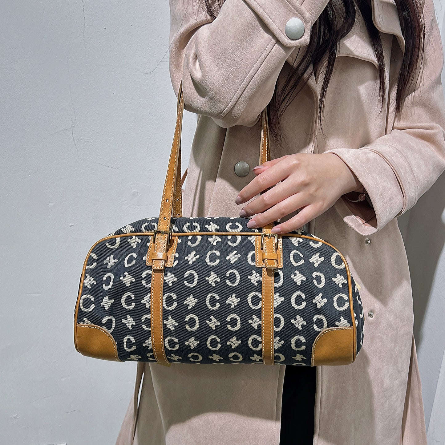 Celine Canvas Shoulder Bag