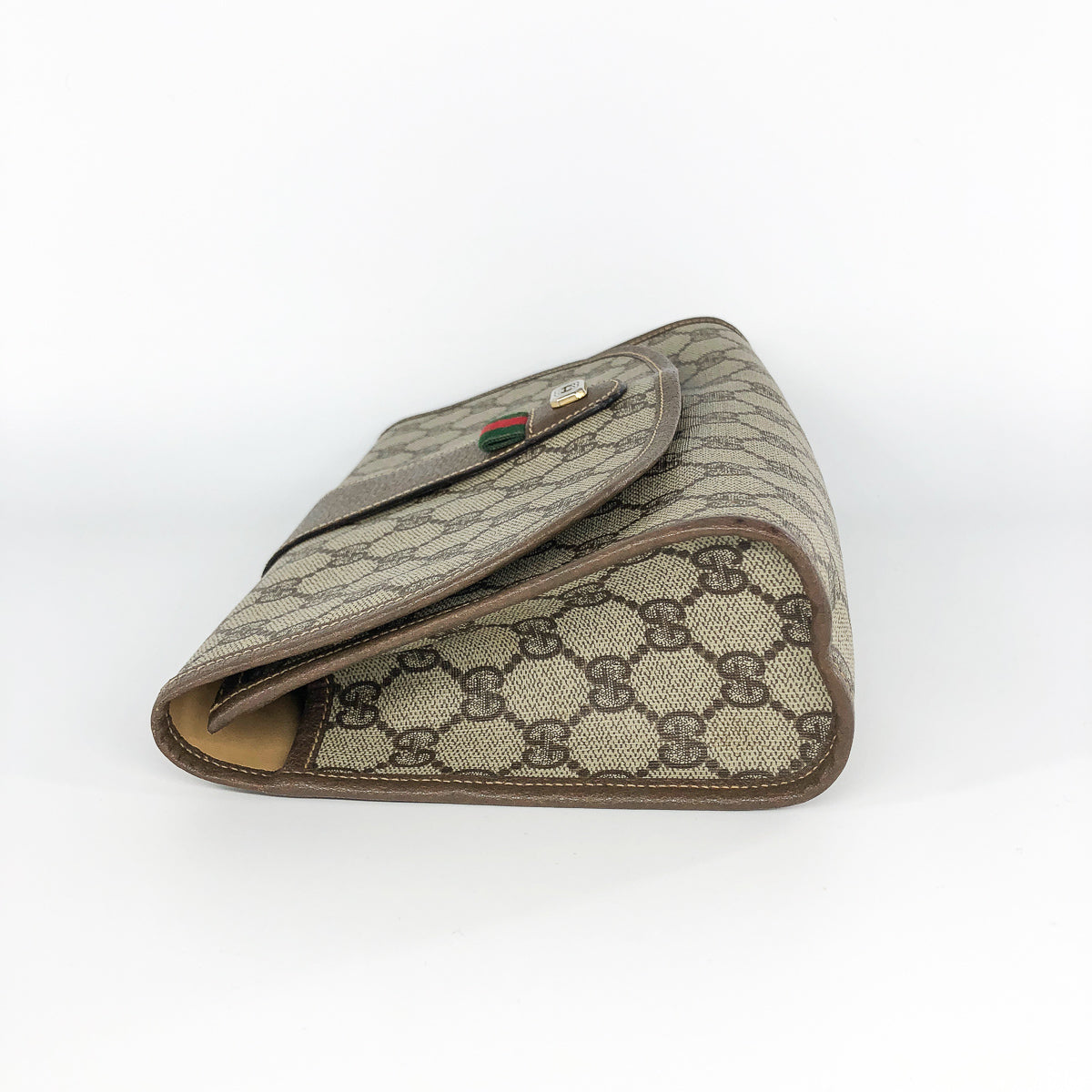 Gucci Monogram Leather Canvas Shoulder Bag