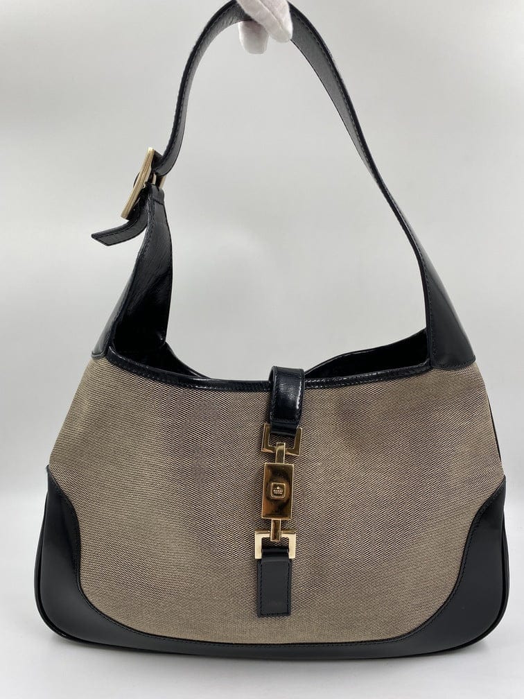 Gucci Jackie Leather Canvas Shoulder Bag Style 8