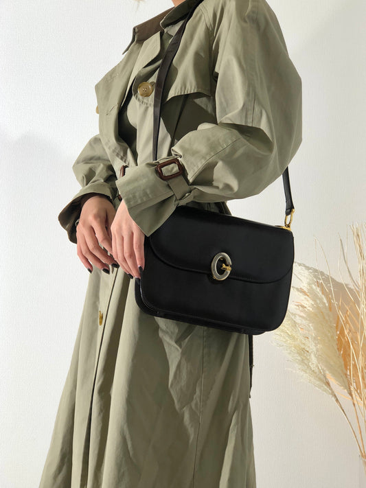 CELINE Horse carriage Crossbody Shoulderbag Brown Old CELINE apx2ne