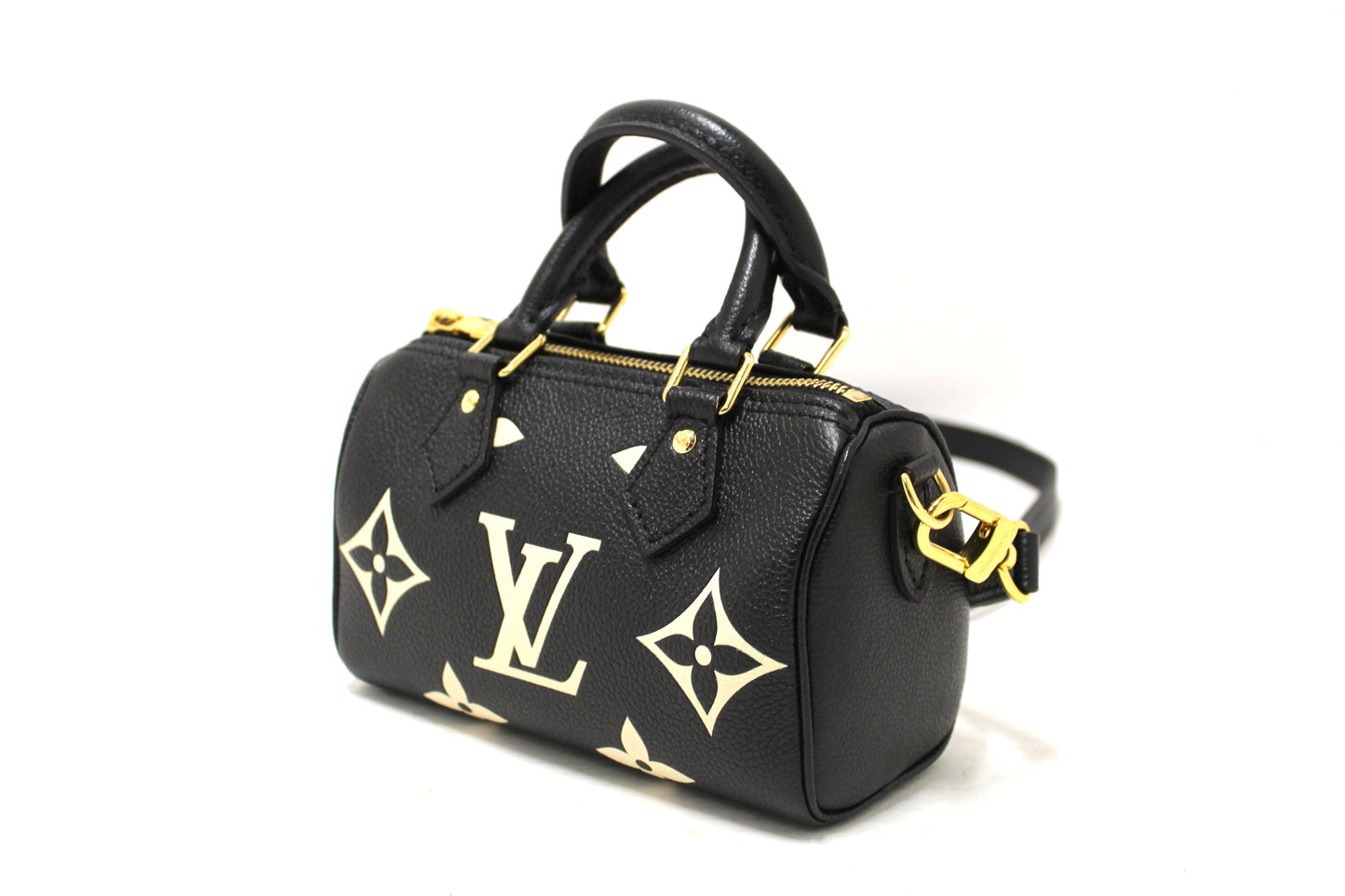 Louis Vuitton Monogram Black Empreinte Leather Nano Hand/Shoulder Bag