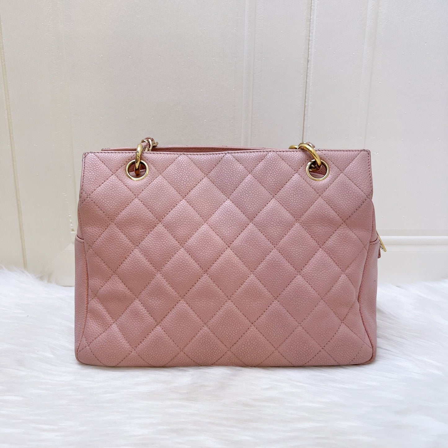 Chanel Petite Timeless Tote PTT in Sakura Pink Caviar and GHW