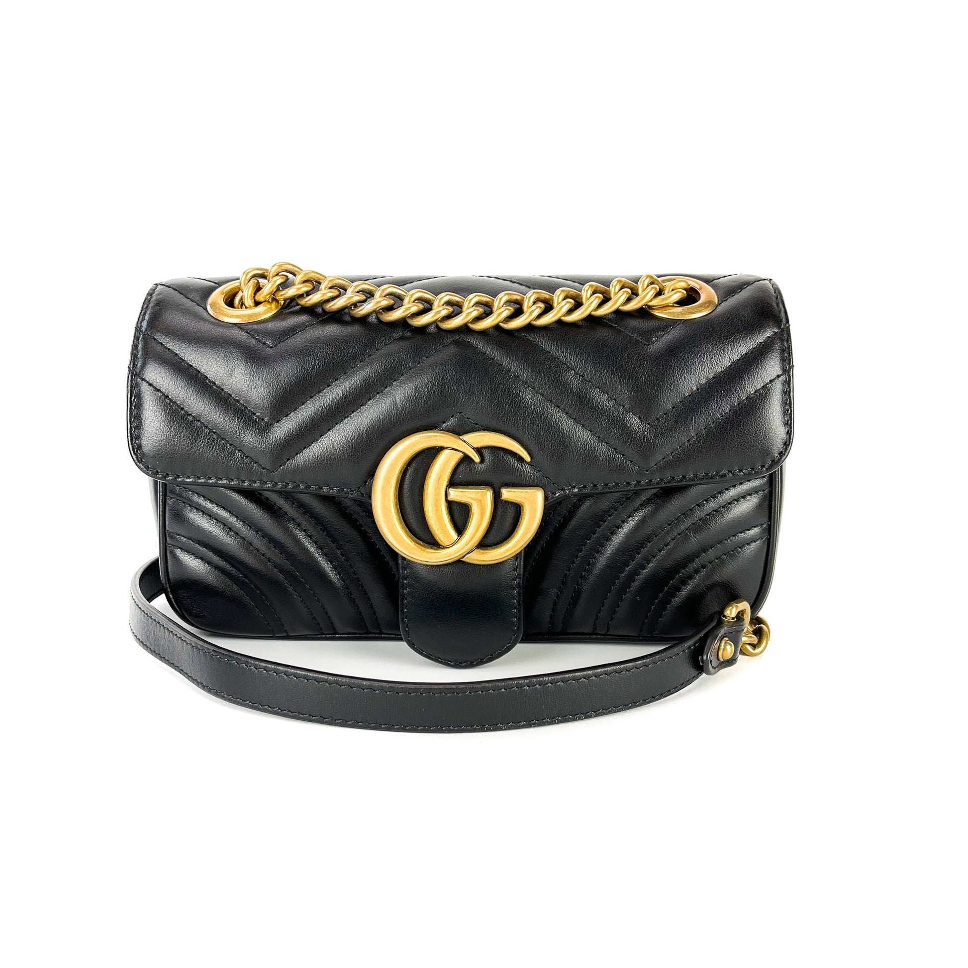 Gucci Chain Leather Shoulder Bag