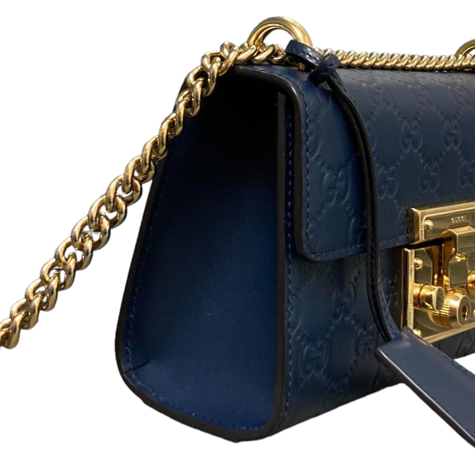 Gucci Monogram Chain Leather Shoulder Bag
