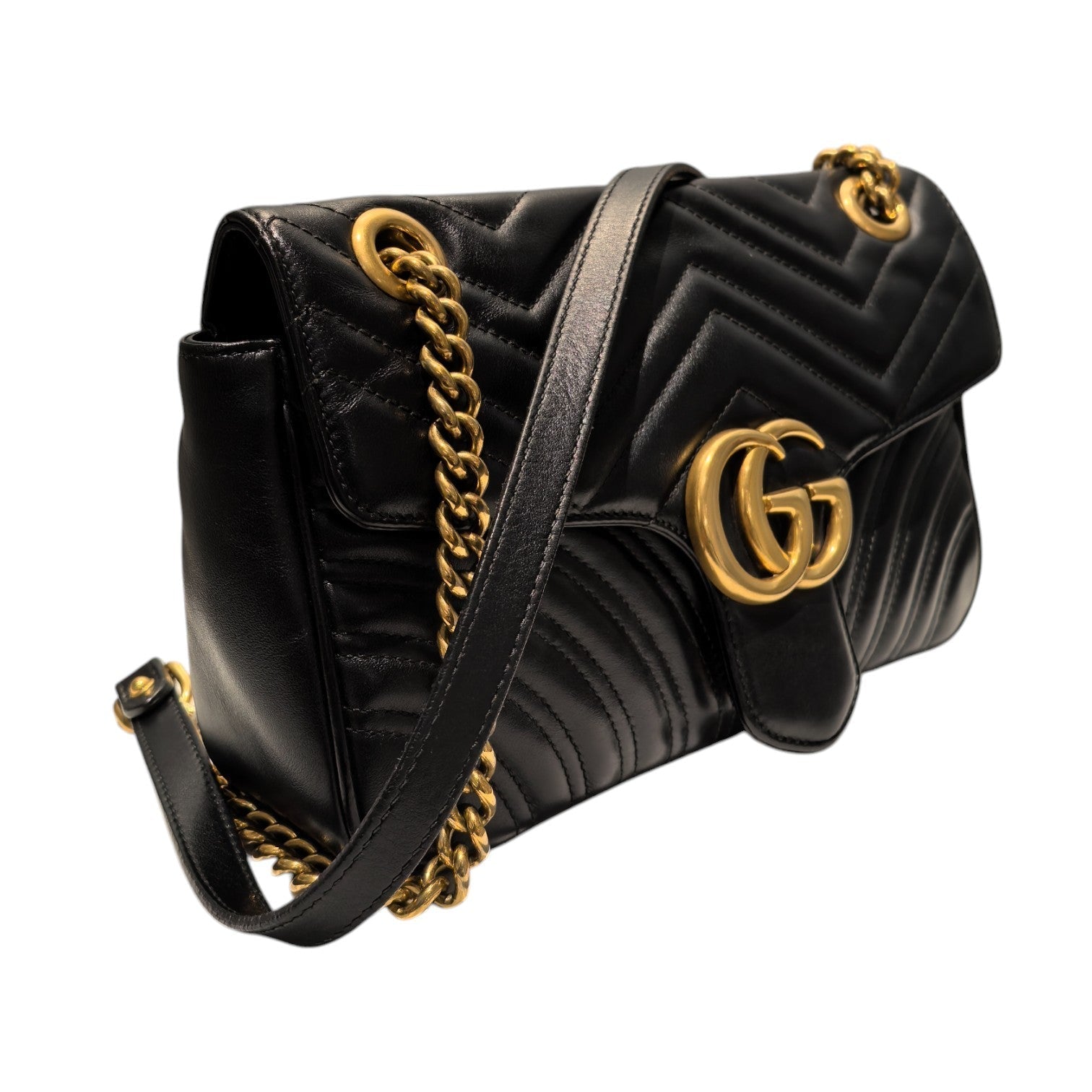 Gucci Chain Leather Shoulder Bag