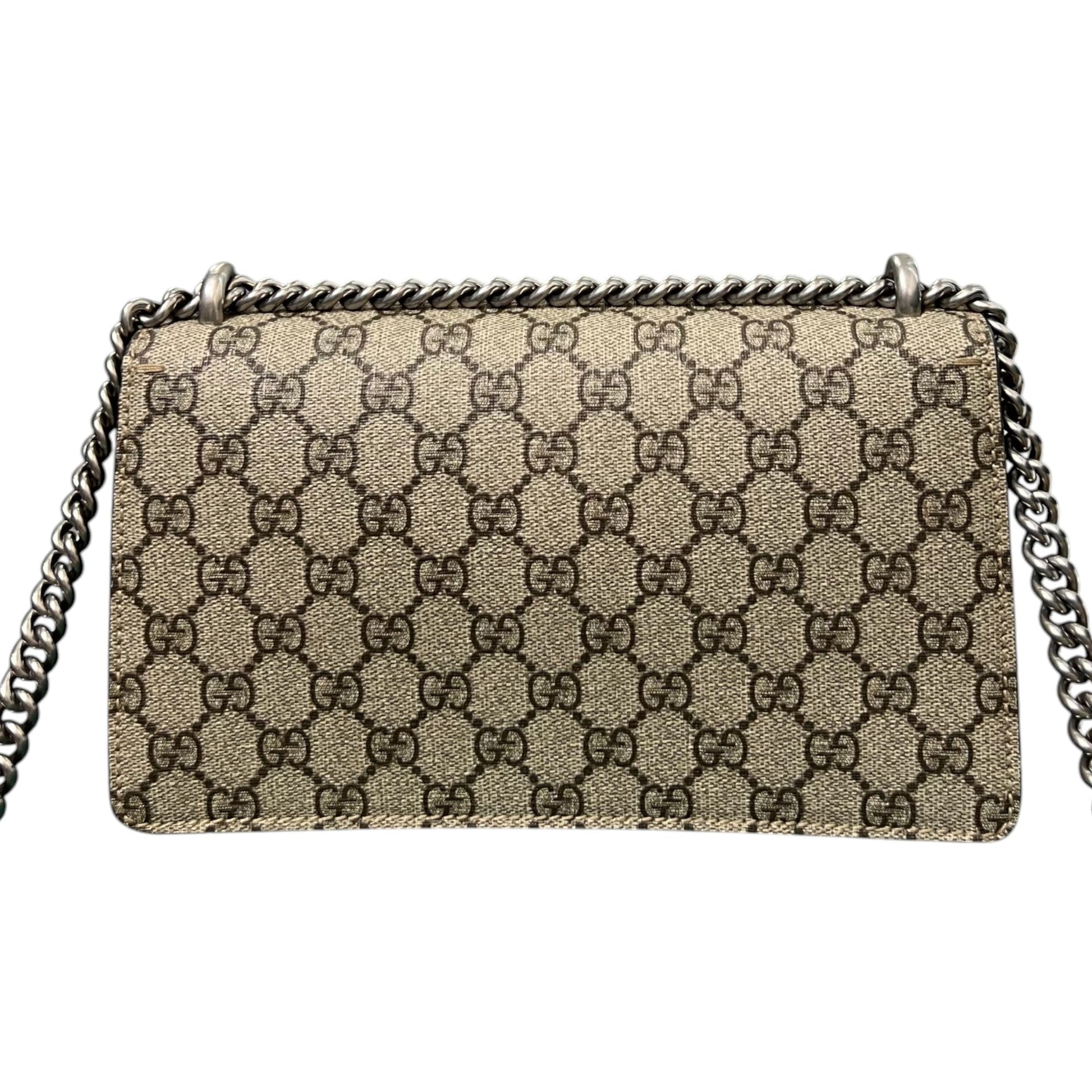 Gucci Monogram Chain Canvas Shoulder Bag