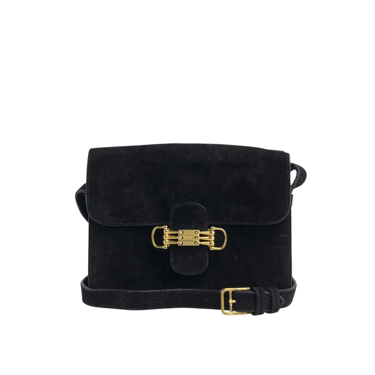 CELINE Horse Bit Shoulder bag Black yffeiu