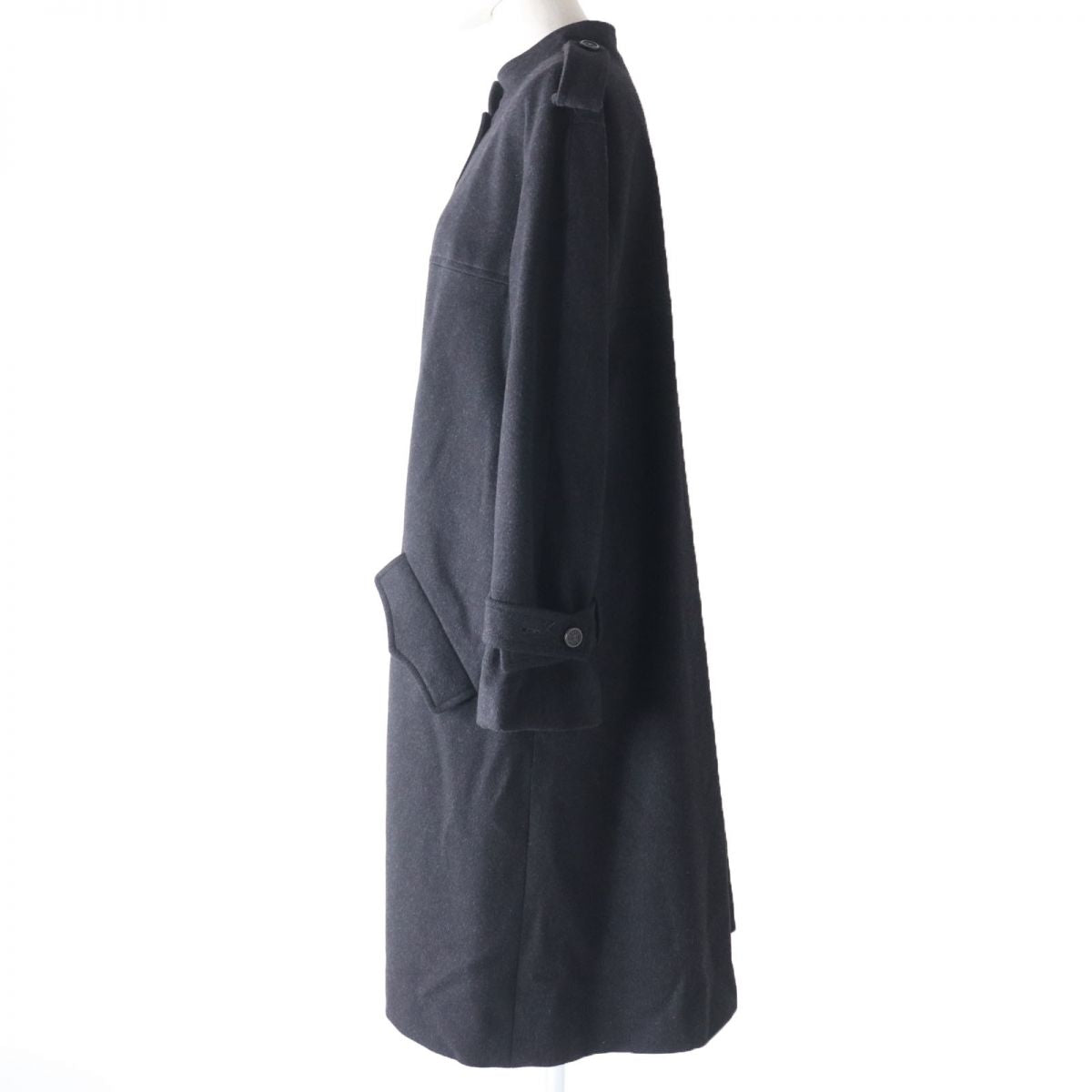 Chanel Wool Cashmere Coat, Coco Mark, Size 42 Classic Flap Tote