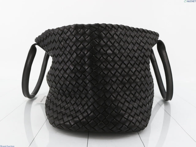 Bottega Veneta Cabat Large Intreccio Leather Tote Bag Black 40cm