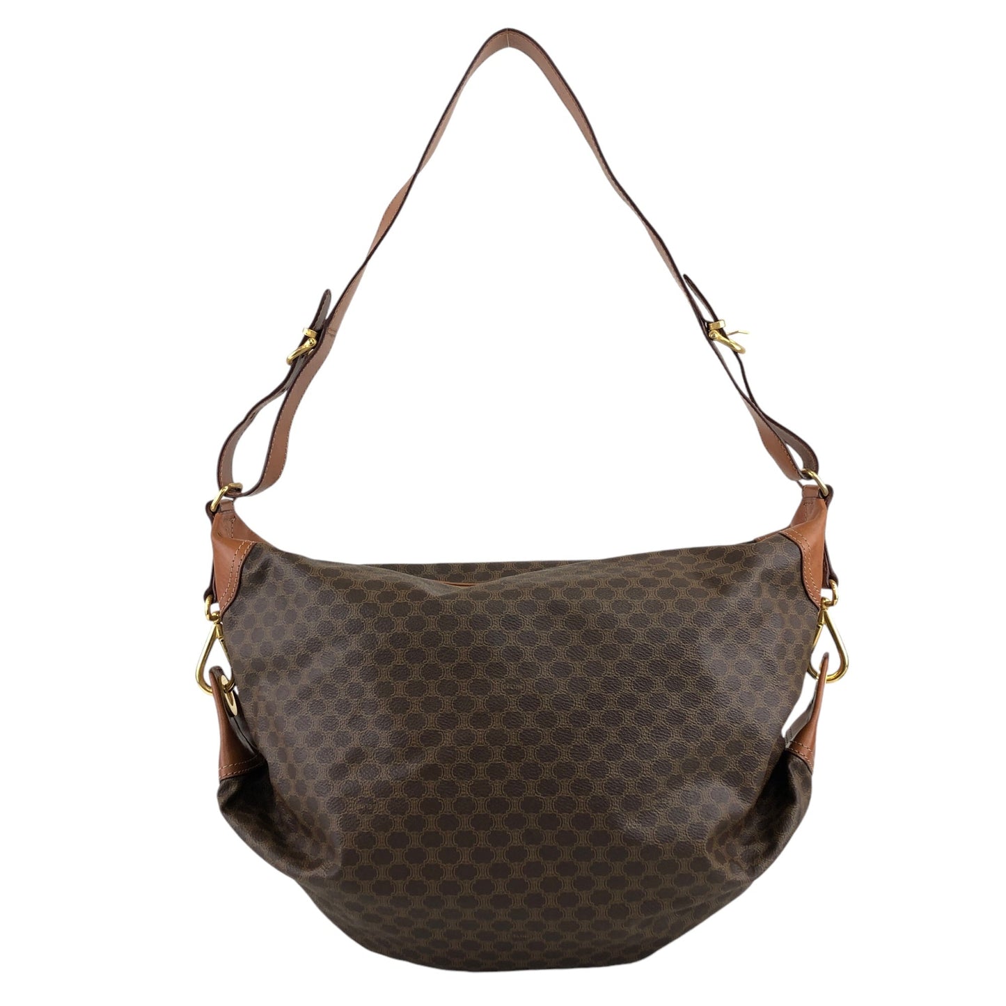 CELINE Macadam Round Shoulder bag Brown ckh8g4