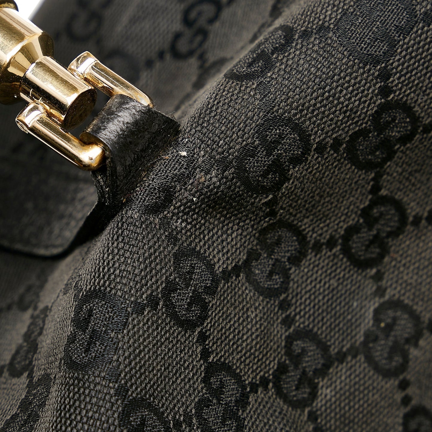 Gucci Leather Canvas Shoulder Bag