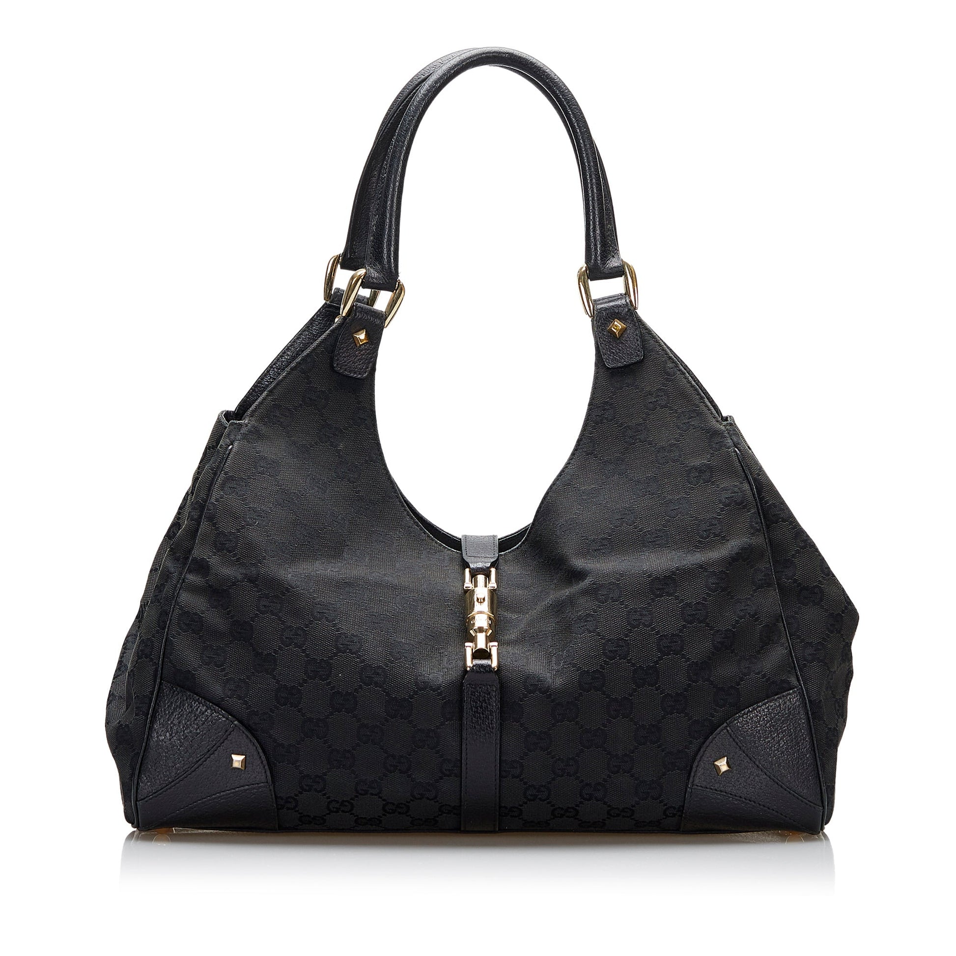 Gucci Leather Canvas Shoulder Bag