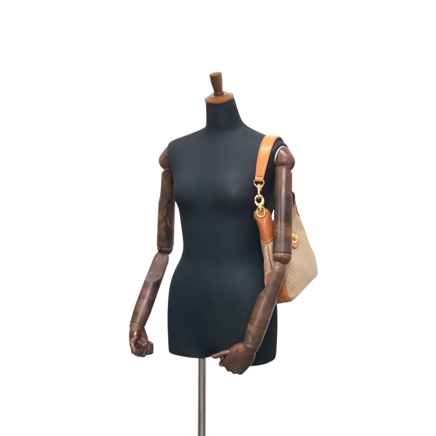 CELINE Turn Lock Shoulder bag Hobobag Beige jniidp