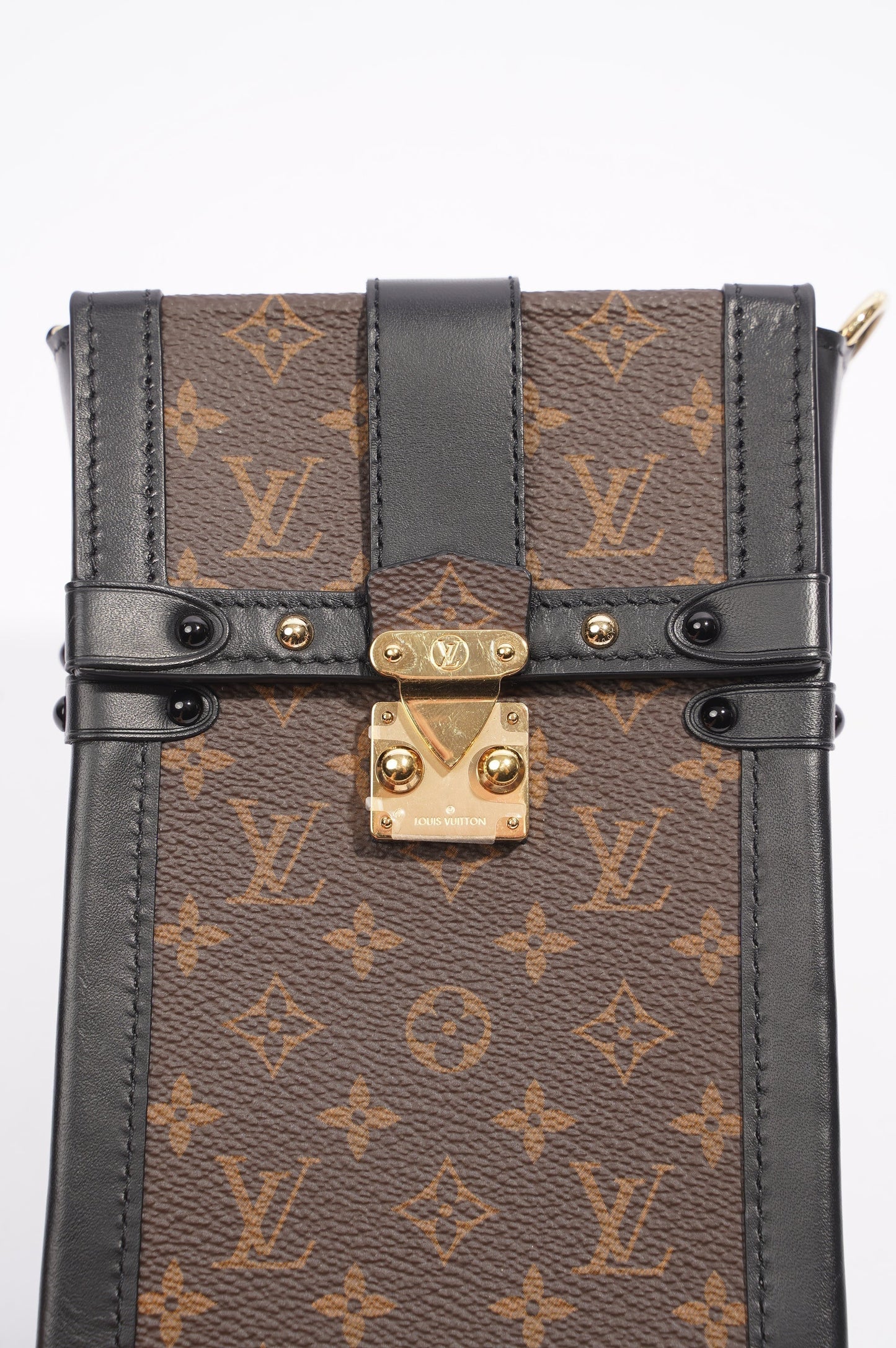 Louis Vuitton Vertical Trunk Pouch Monogram / Black Canvas Clutch