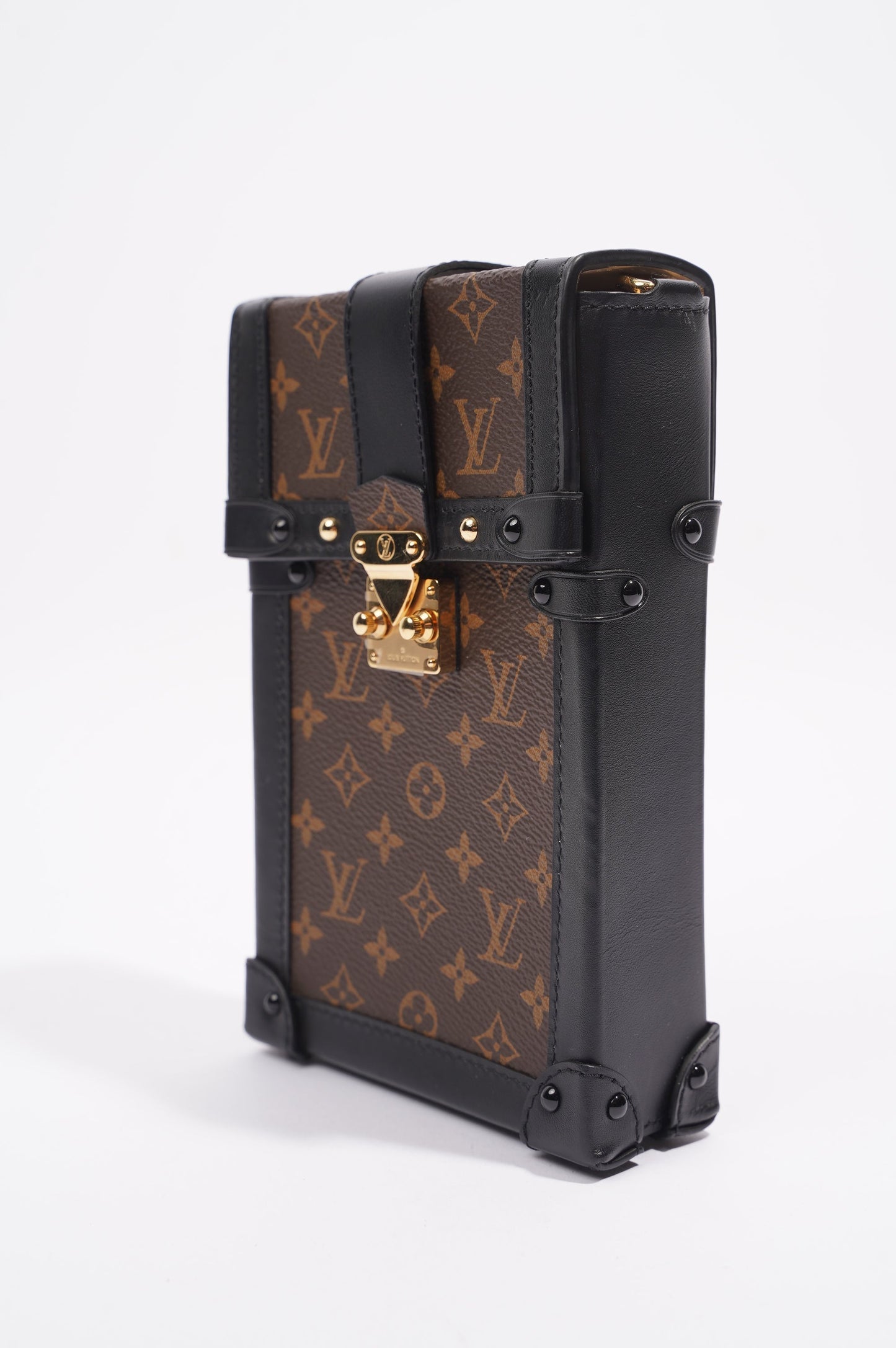 Louis Vuitton Vertical Trunk Pouch Monogram / Black Canvas Clutch