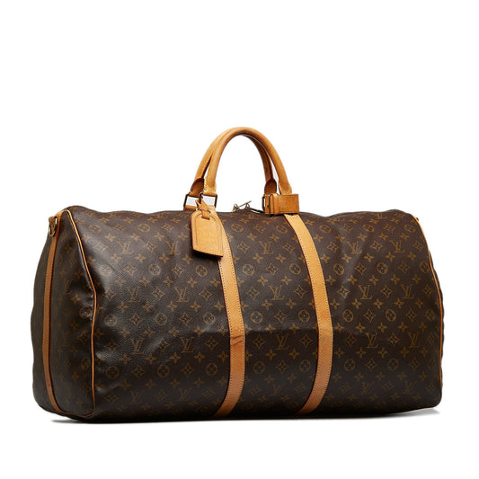 LOUIS VUITTON Monogram Keepall Bandouliere 60 Travel Bag