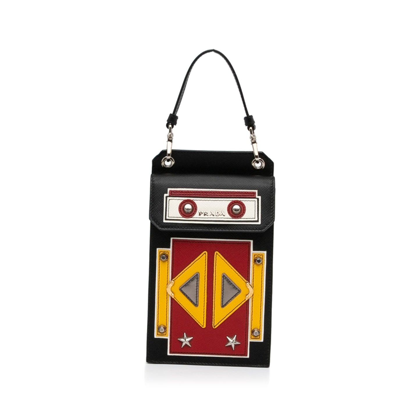 Prada Robot Case Black Saffiano Luxury Handbag