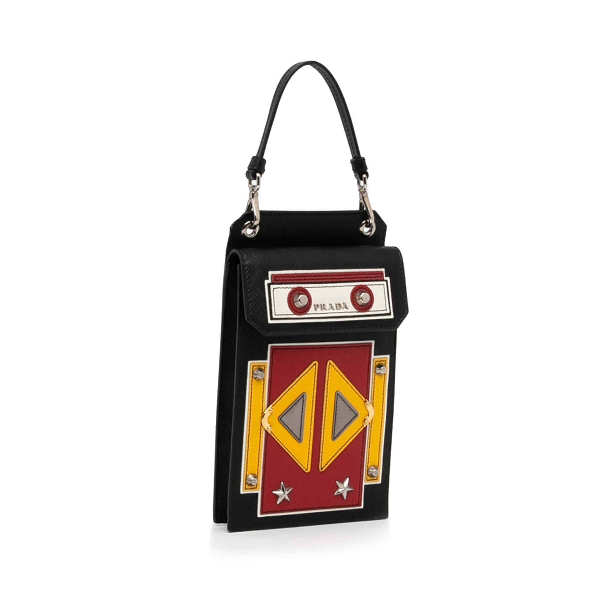 Prada Robot Case Black Saffiano Luxury Handbag