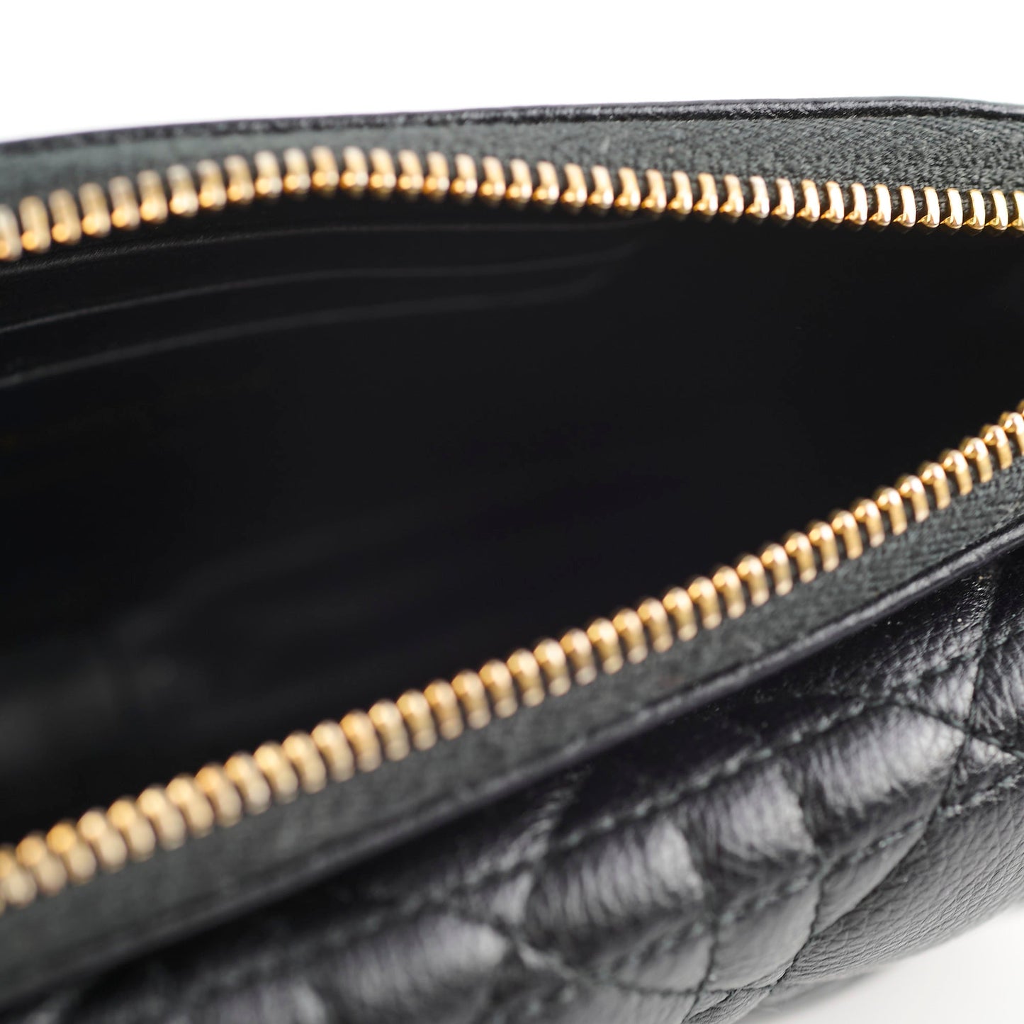 Christian Dior Caro Pouch With Chain & Strap Black