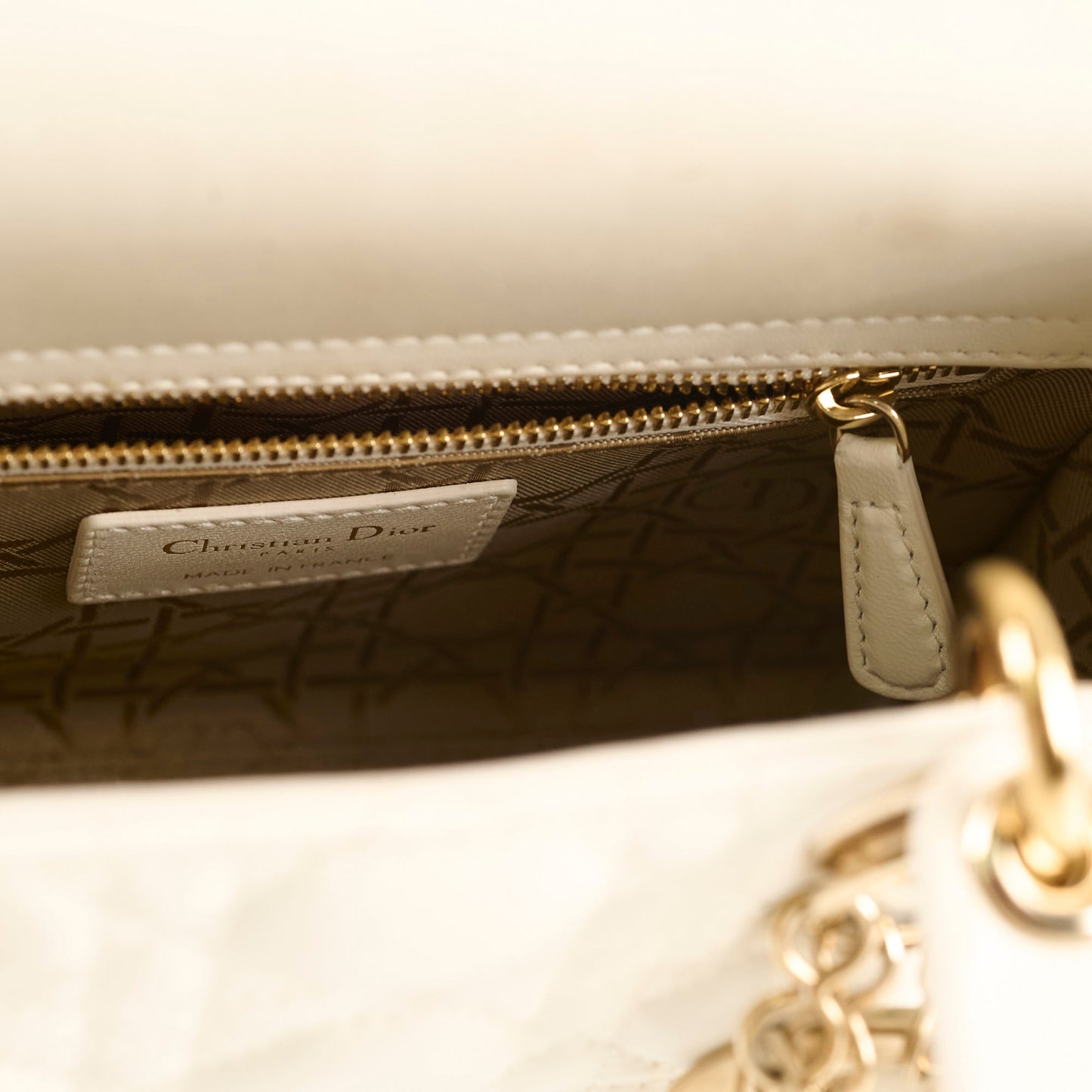 Christian Dior Small ABC Lady Dior White