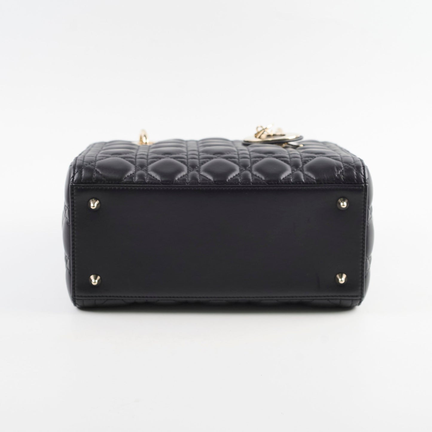 Christian Dior Medium Lambskin Lady Dior Black